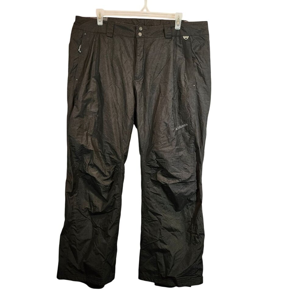 Columbia Womens 2X Black Water-Resistant Insulated Bugaboo Snow Pants lined